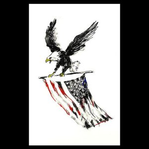 LeRoy-Neiman-Eagle-and-Flag